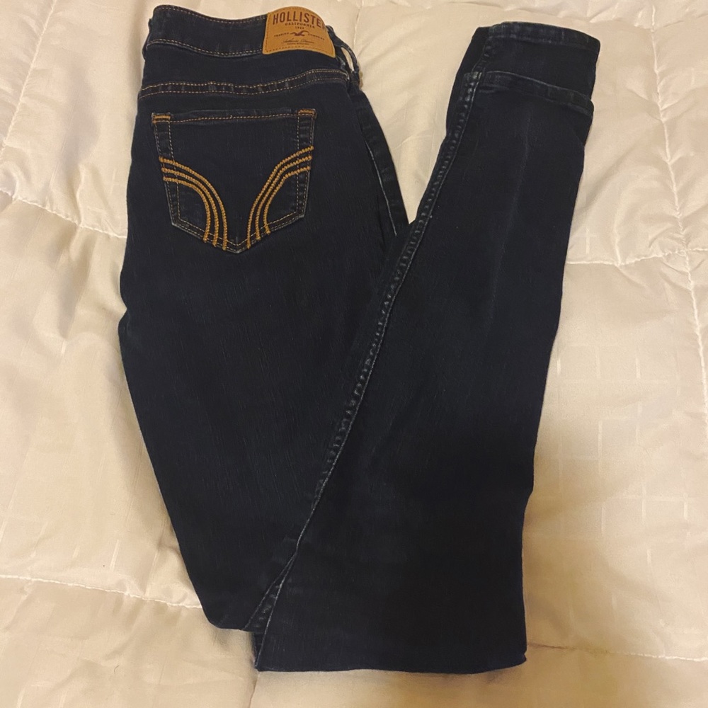 Dark low rise Hollister jeans